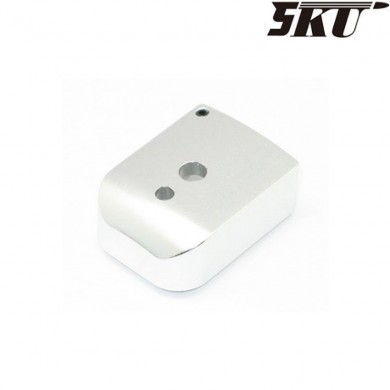 Silver type 3 magazine base for MARUI hi-capa pistol 5ku (5ku-gb-262-s)