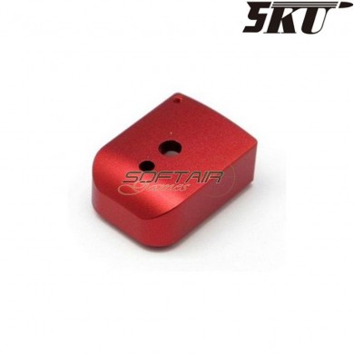 Red type 3 magazine base for MARUI hi-capa pistol 5ku (5ku-gb-262-r)