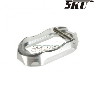 Silver SPY style magwell for MARUI hi-capa pistol 5ku (5ku-gb-284-s)