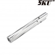NON-recoil SILVER type 3 outer barrel for MARUI hi-capa 5.1 pistol 5ku (5ku-gb-425-s)