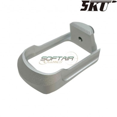 Zev style magwell SILVER for pistol VFC/UMAREX glock 17/18 5ku (5ku-gb-432-s)