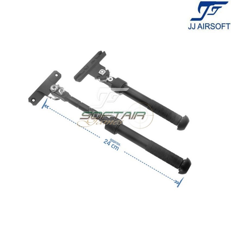 BT10 V8 Atlas Bipod side mount for KeyMod/LC NERO jj airsoft (ja-1120-bk)