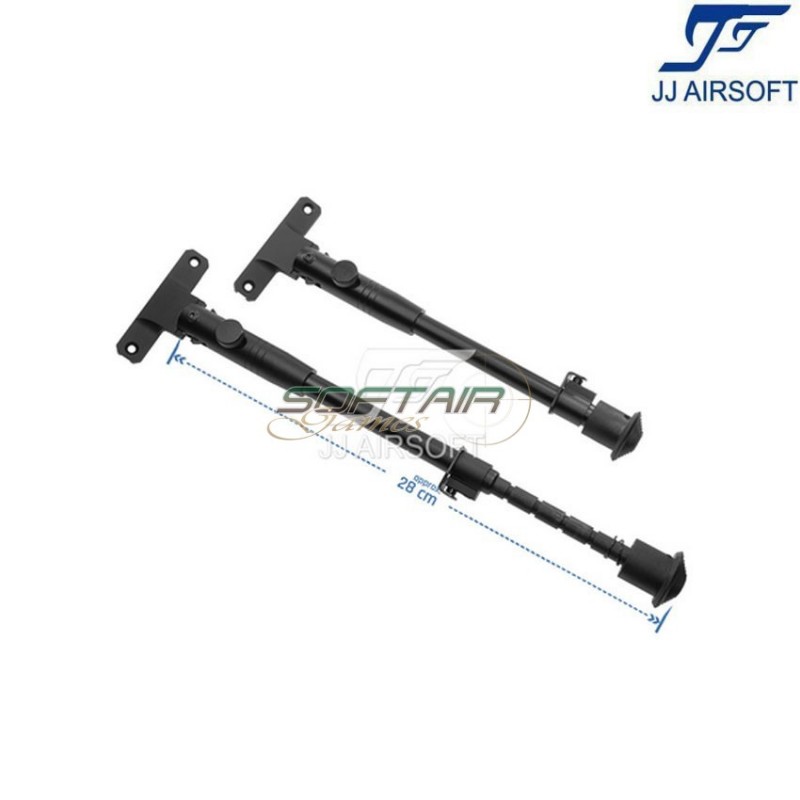 Standard swivel Bipod side mount per KeyMod/LC NERO jj airsoft (ja-1122-bk)