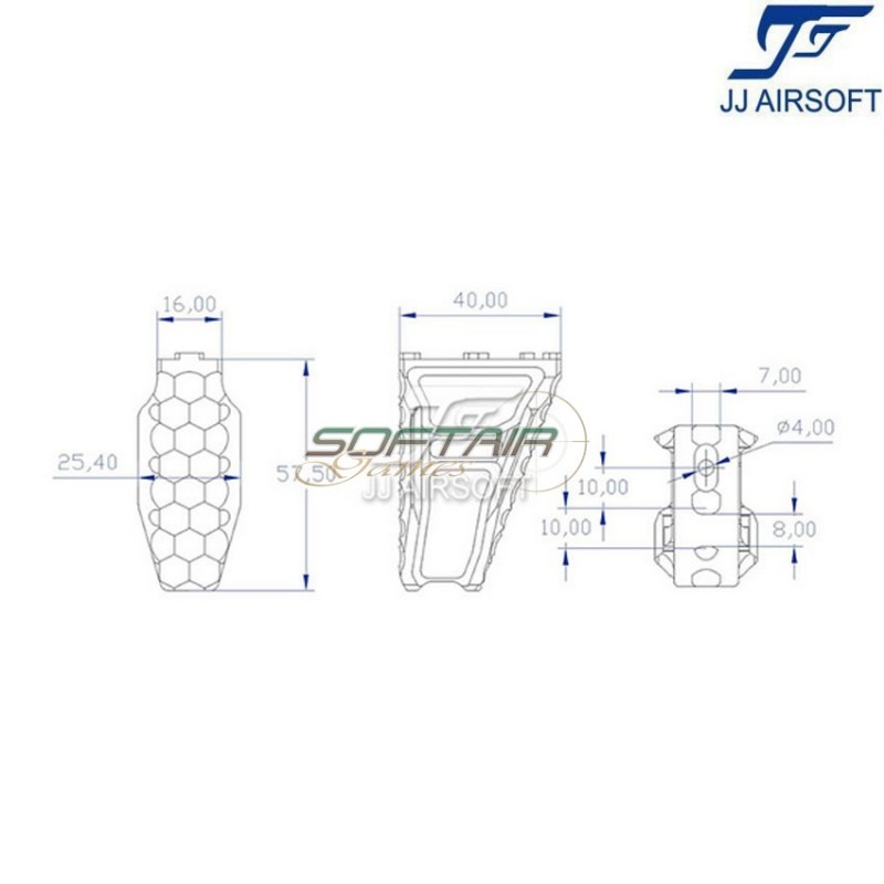 RSAC Foregrip per KeyMod & LC TAN jj airsoft (ja-1301-tan)