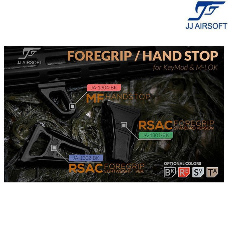 MF hand stop/foregrip per KeyMod & LC NERO jj airsoft (ja-1304-bk)