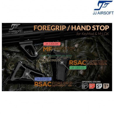 MF hand stop/foregrip per KeyMod & LC ARGENTO jj airsoft (ja-1304-sv)