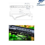 K20 Angled Grip for KeyMod SILVER jj airsoft (ja-1349-sv)