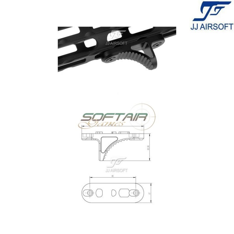 B5 Grip Stop Hand Stop for LC short K TAN jj airsoft (ja-1366-tan)