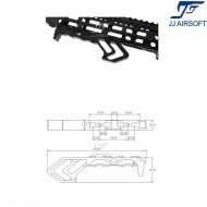 TD MOD ForeGrip per LC NERO jj airsoft (ja-1378-bk)