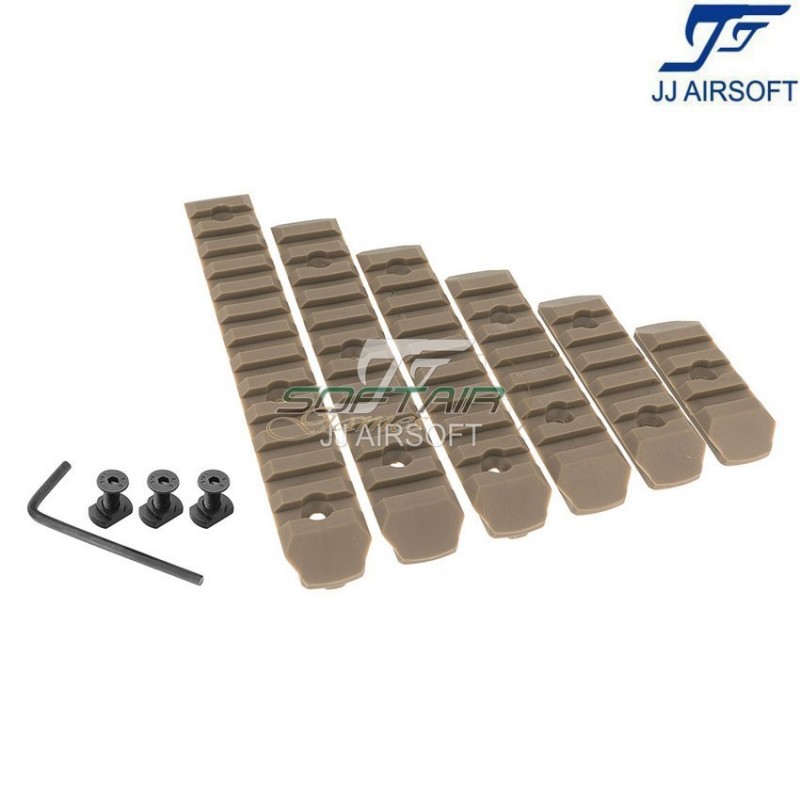 LC Rail Set 6 pezzi Pack TAN jj airsoft (ja-2064-tan)