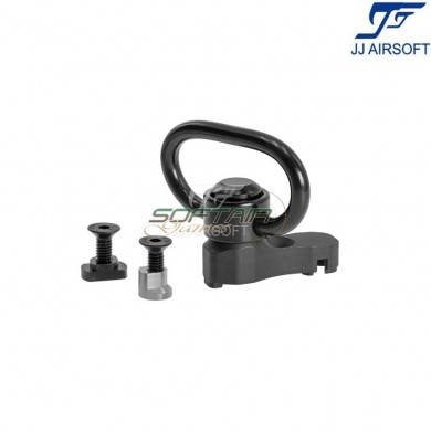 QD Sling Swivel Mount NERO c/cable man. per KeyMod & LC jj airsoft (ja-2978-bk)