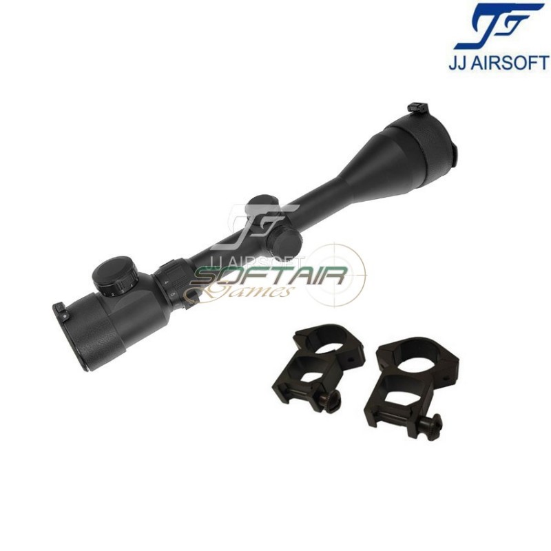 Ottica 3-9x50E NERA con anelli jj airsoft (ja-5370-bk)