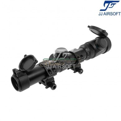 Ottica 1.25-4.5x26 rosso/verde/blue reticolo NERA jj airsoft (ja-5377-bk)
