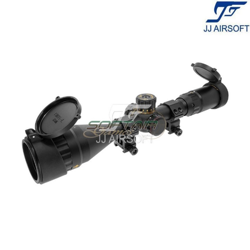 Ottica 4.5-18×44 AOL rosso/verde/blue reticolo NERA con estensione jj airsoft (ja-5379-bk)