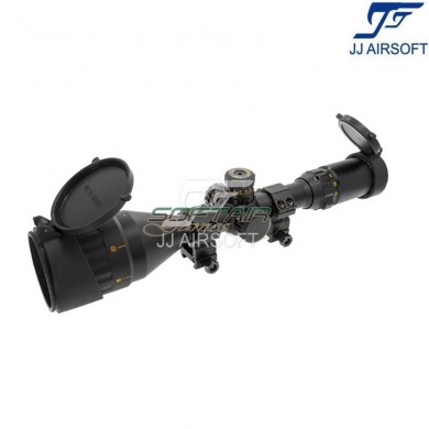 Ottica 4-16×50 AOL rosso/verde/blue reticolo NERA con estensione jj airsoft (ja-5381-bk)