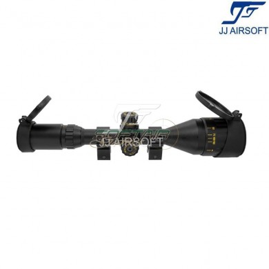 Ottica 4-16×50 AOL rosso/verde/blue reticolo NERA con estensione jj airsoft (ja-5381-bk)