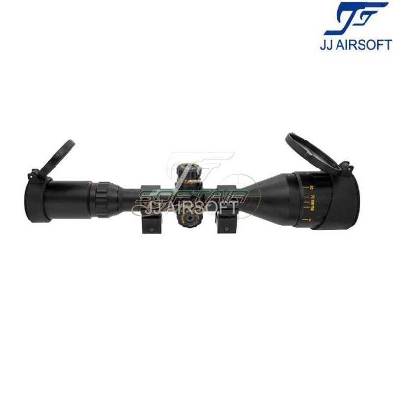 Ottica 4-16×50 AOL rosso/verde/blue reticolo NERA con estensione jj airsoft (ja-5381-bk)