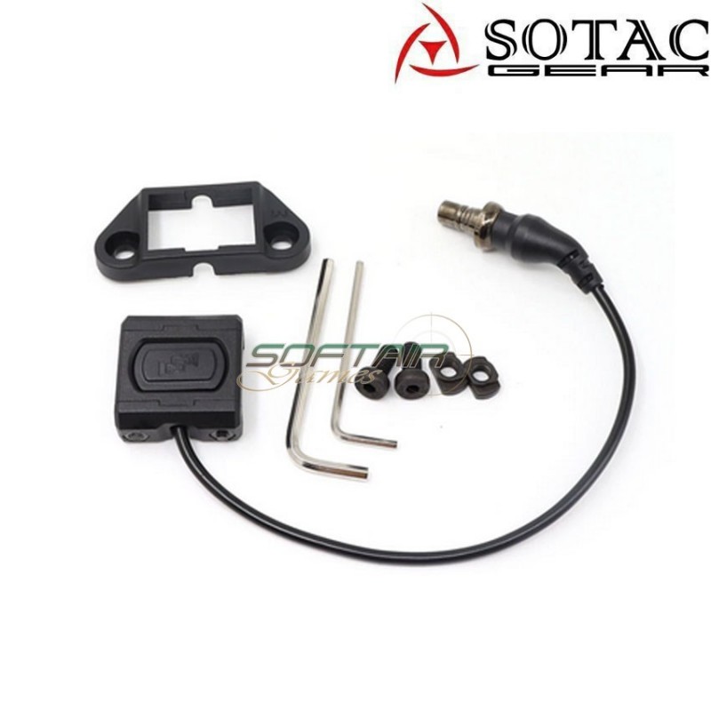 MOD-D BLACK tactical button for flashlight sotac (sg-mod-d-bk)