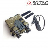 Dbal-a2 peq GREEN laser/torcia/ir point DARK EARTH sotac gear (sg-jgq-3-de-green)