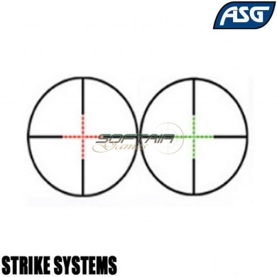Ottica 1-4x24 NERA short dot sight rosso/verde strike systems asg (asg-strike070)