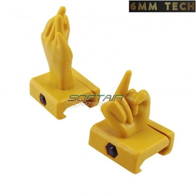 Stupid hands YELLOW type 1 set sights 6MM TECH (6mmt-25-1-ye)