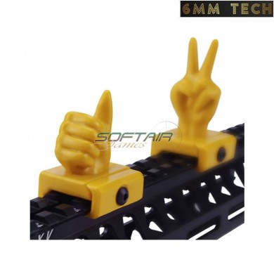 Stupid hands YELLOW type 2 set sights 6MM TECH (6mmt-25-2-ye)