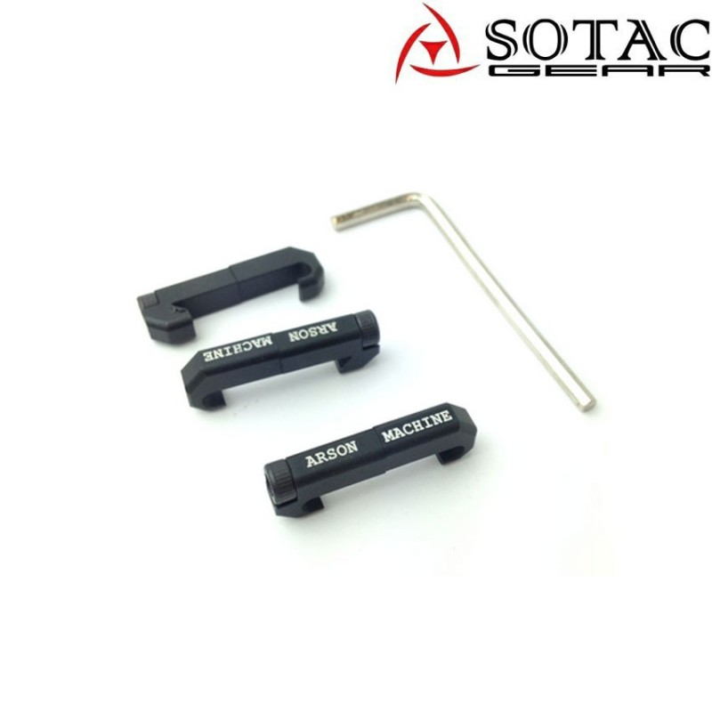Wire guide system clip ARS. style per 20mm RAIL NERO sotac (sg-jq-091-bk)