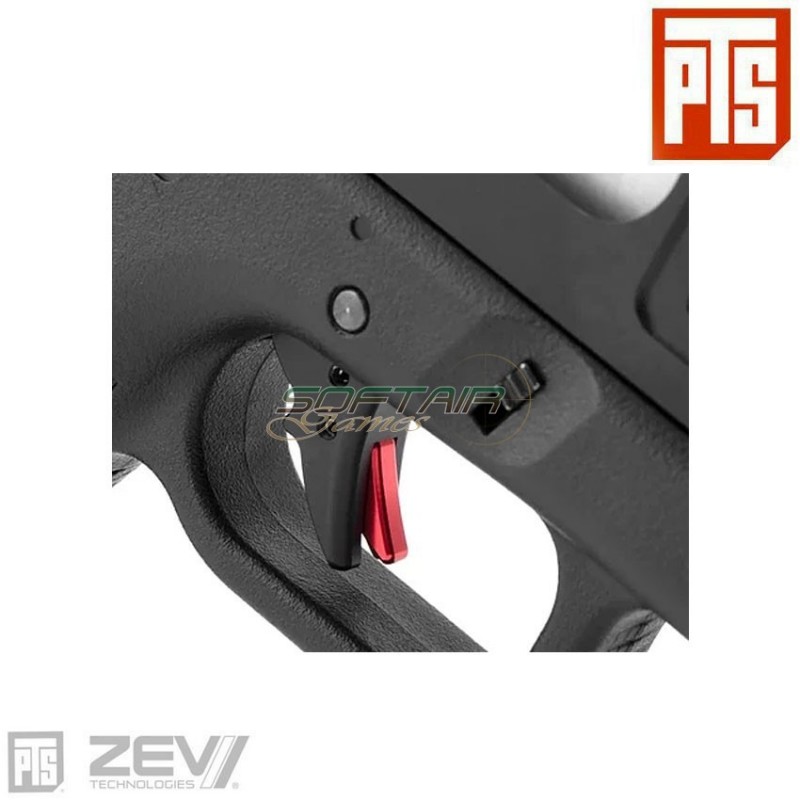 ZEV Fulcrum Adjustable Trigger TM GLOCK BLACK/RED pts® (pts-zv013490307)