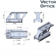 1.0" Profile Cantilever Picatinny Riser Mount NERO vector optics (ve-mav-p10)