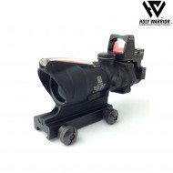 Scope 4X ACOG RED fiber BLACK + RMR holy warrior (hwr-57-bk)