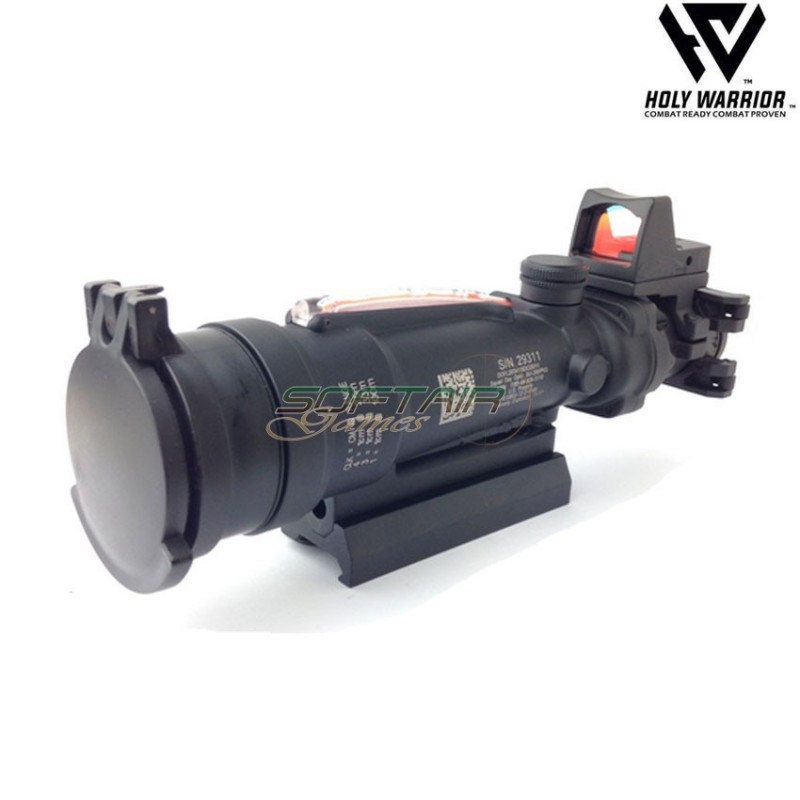 Scope 5X TA11 sniper ACOG RED fiber BLACK + LAR. mount + RMR holy warrior (hwr-55-bk)