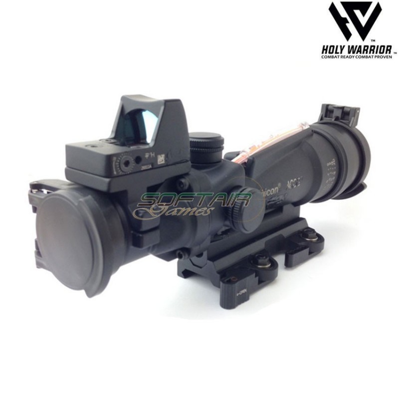 Scope 5X TA11 sniper ACOG RED fiber BLACK + LAR. mount + RMR holy warrior (hwr-55-bk)