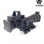 Scope 5X TA11 sniper ACOG RED fiber BLACK + LAR. mount + RMR holy warrior (hwr-55-bk)