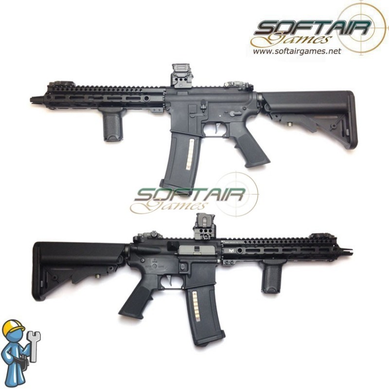 Fucile elettrico 11.1V READY STD. Level ETU M4 Midwest 10" total BLACK sopmod SGW (SGW-01-BK)