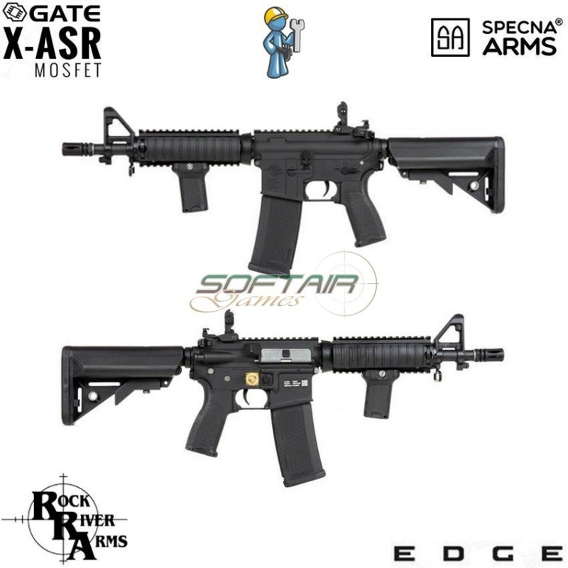 Fucile elettrico STD. Level M4 R.R.A. CQB-R BLACK EDGE specna arms (sgw-spe-01-bk)