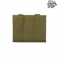 Tasca Caricatori Pistola tripla Elastica OLIVE DRAB Frog Industries® (fi-m51613045-od)