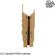 Holster quick pull TAN U.S. KYDEX for glock w/tlr-1 flashlight frog industries® (fi-wo-gb01t)