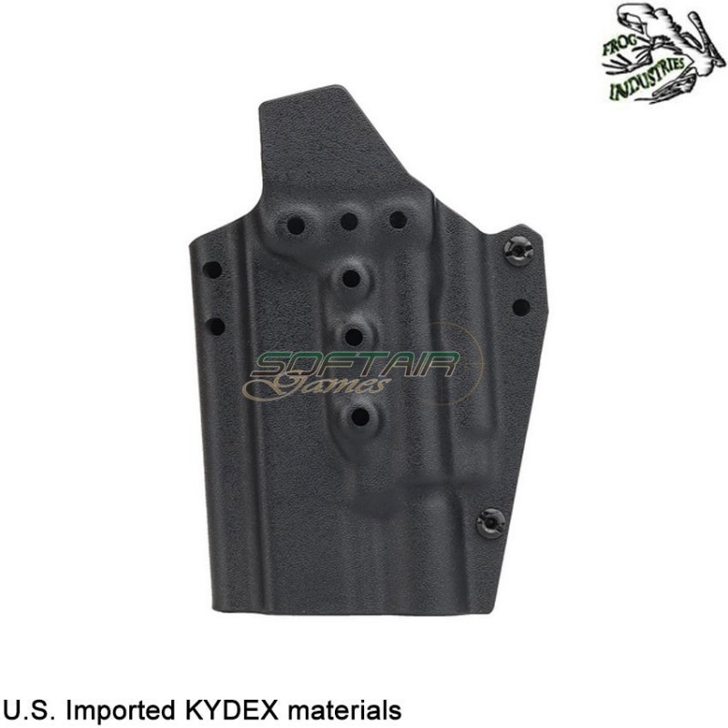 Fondina quick pull NERA U.S. KYDEX per glock c/x400 torcia frog industries® (fi-wo-gb02b)