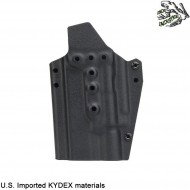 Fondina quick pull NERA U.S. KYDEX per glock c/x400 torcia frog industries® (fi-wo-gb02b)