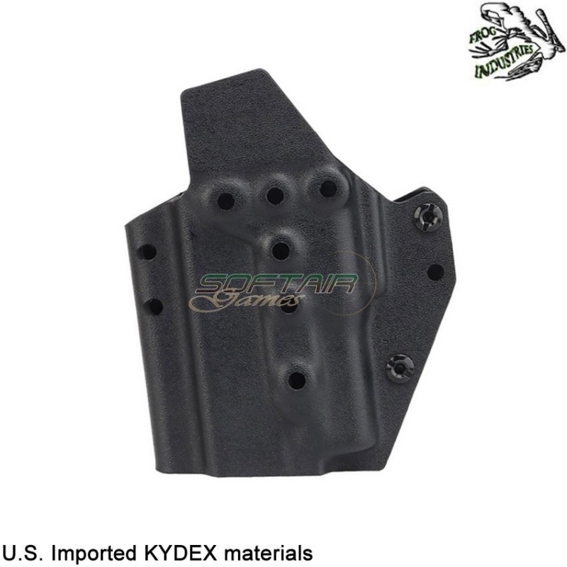 Fondina quick pull NERA U.S. KYDEX per glock c/xc1 torcia frog industries® (fi-wo-gb06b)