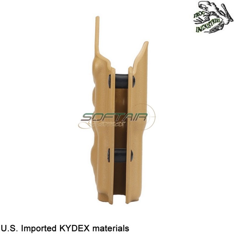 Fondina quick pull TAN U.S. KYDEX per glock c/xc1 torcia frog industries® (fi-wo-gb06t)