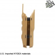Fondina quick pull TAN U.S. KYDEX per glock c/xc1 torcia frog industries® (fi-wo-gb06t)
