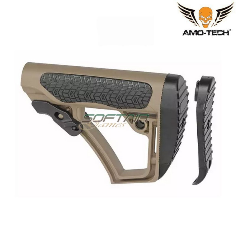 Stock DD Style DARK EARTH for m4/m16 amo-tech® (amt-hm0374s-de)
