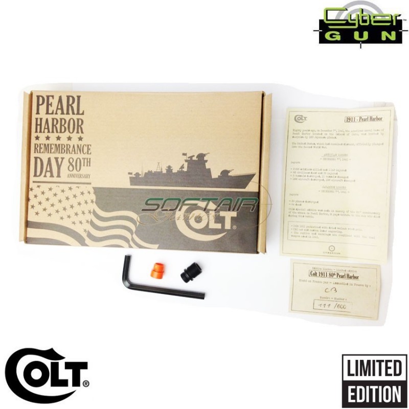CO2 pistol colt 1911 limited edition "80TH PEARL HARBOR" cybergun (180424)