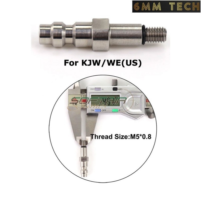Adattatore valvola HPA per caricatori KJW/WE 6MM TECH (6mmt-42-kjw/we)