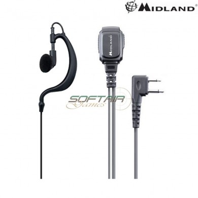Auricolare/microfono MA21-L PRO per Midland modello padiglione Midland (c1496)