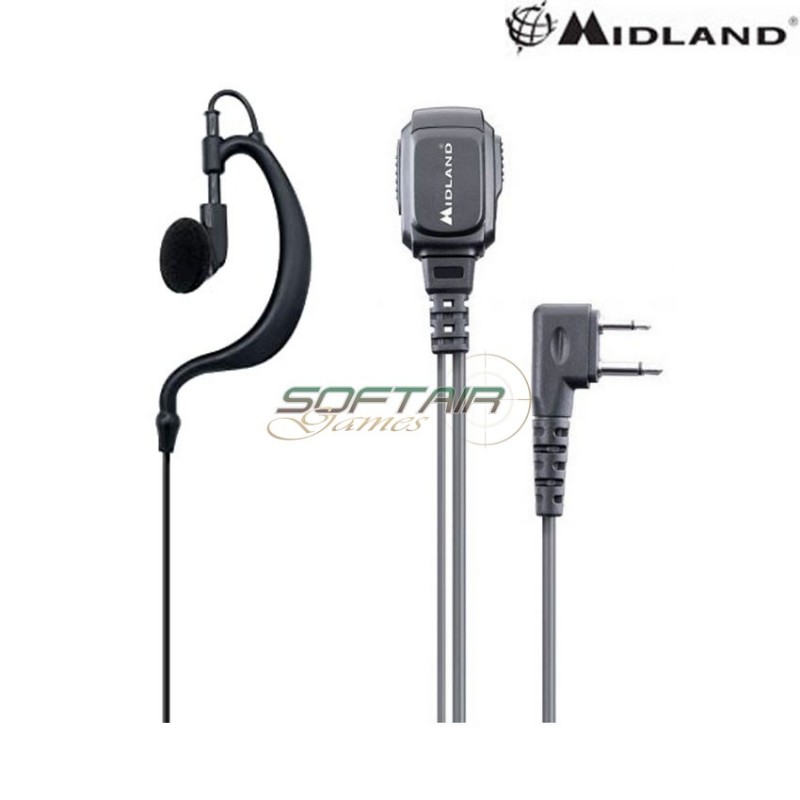 Auricolare/microfono MA21-L PRO per Midland modello padiglione Midland (c1496)