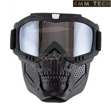 Speedsoft TERROR style NERA mask SILVER lens 6MM TECH (6mmt-43-sv)