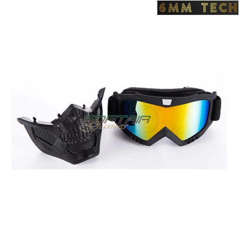Speedsoft TERROR style NERA mask SILVER lens 6MM TECH (6mmt-43-sv)