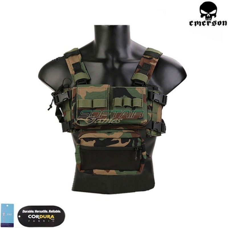 Micro MK3 Chest Rig WOODLAND emerson (em2961wl)